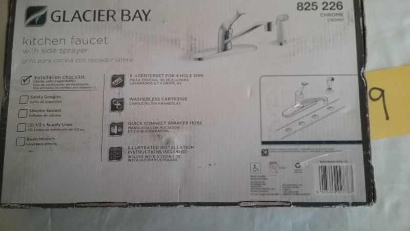 Glacier Bay Kitchen Faucet With Sprayer Twin Cities Auction K Bid