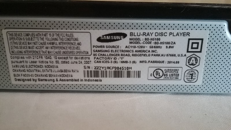 Samsung 3D Blu Ray