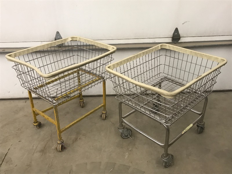 (2) Laundromat Laundry Carts