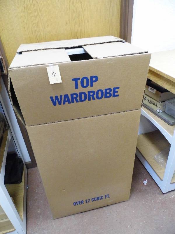 lot 16 image: 2 Wardrobe Moving Boxes