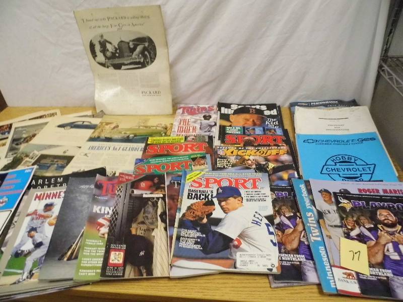 lot 77 image: Vintage Car Ads - Spoprts Magazines