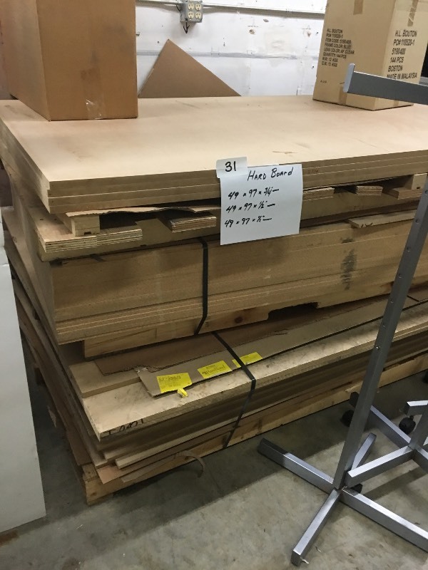Lot of hardboard
