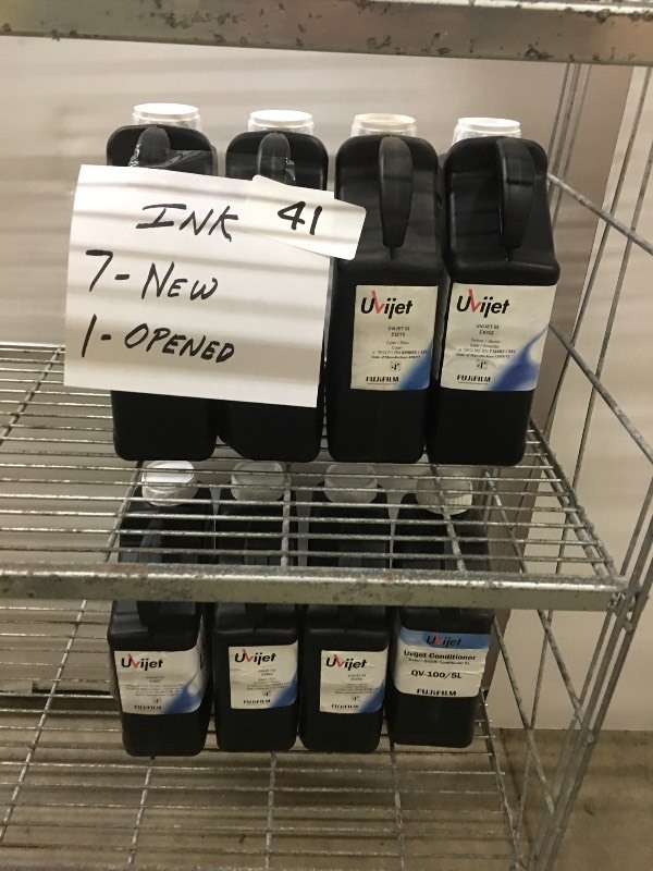 Bottles of printer ink