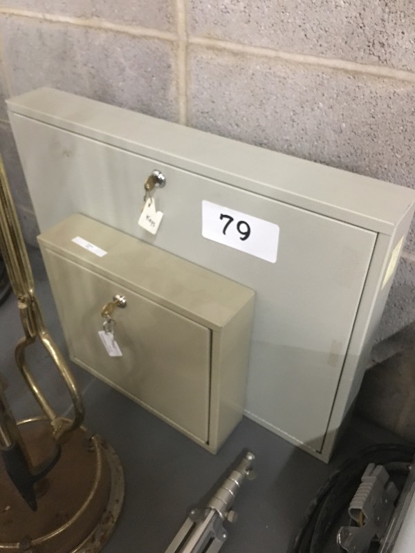 2 locking key boxes