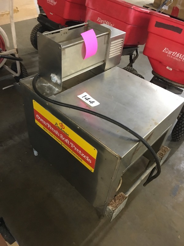 Commercial pretzel station.