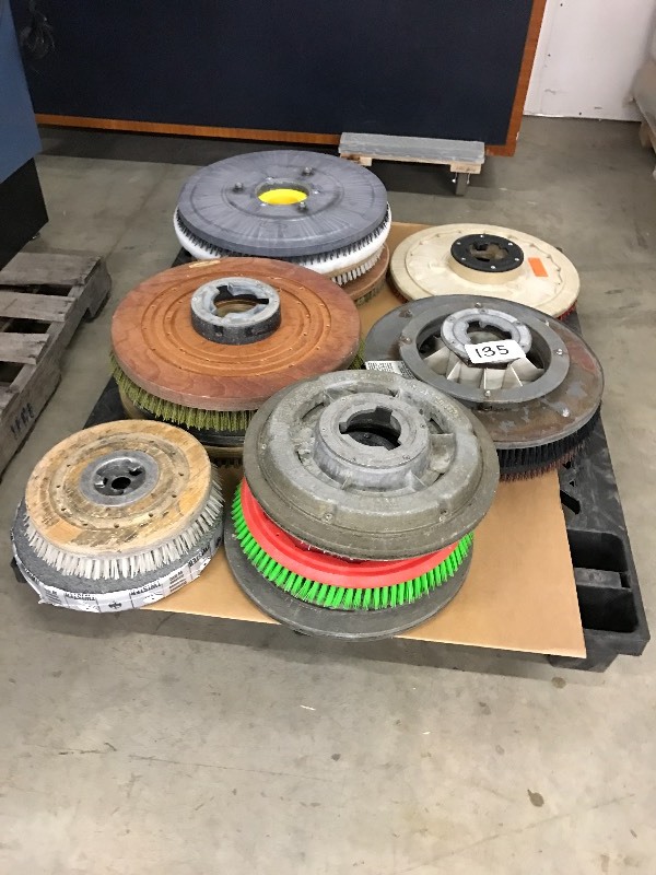 Pallet lot of floor cleaning brushes