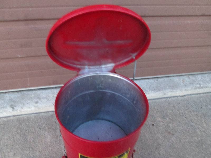 lot 25 image: Justrite Oily Waste Fire Can