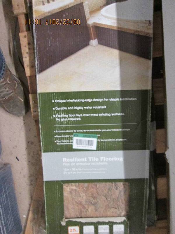 lot of self stick floor tile open b...