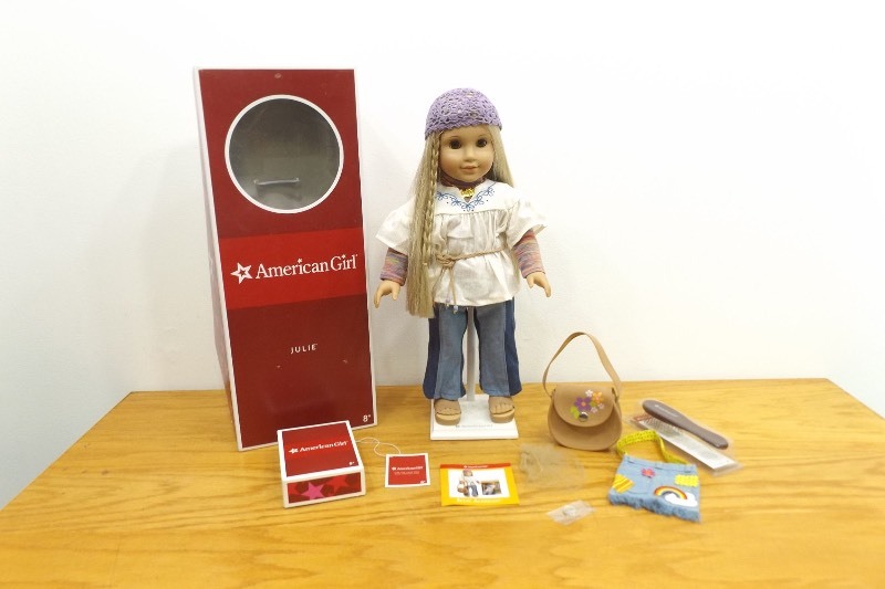 lot 11 image: NEW American Girl Doll Julie with Accessories
