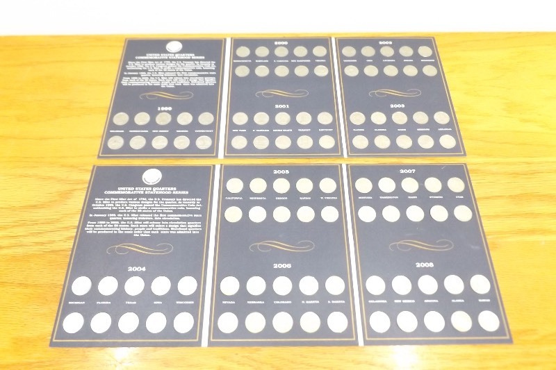 lot 39 image: Complete Set of Statehood Quarters in Folders