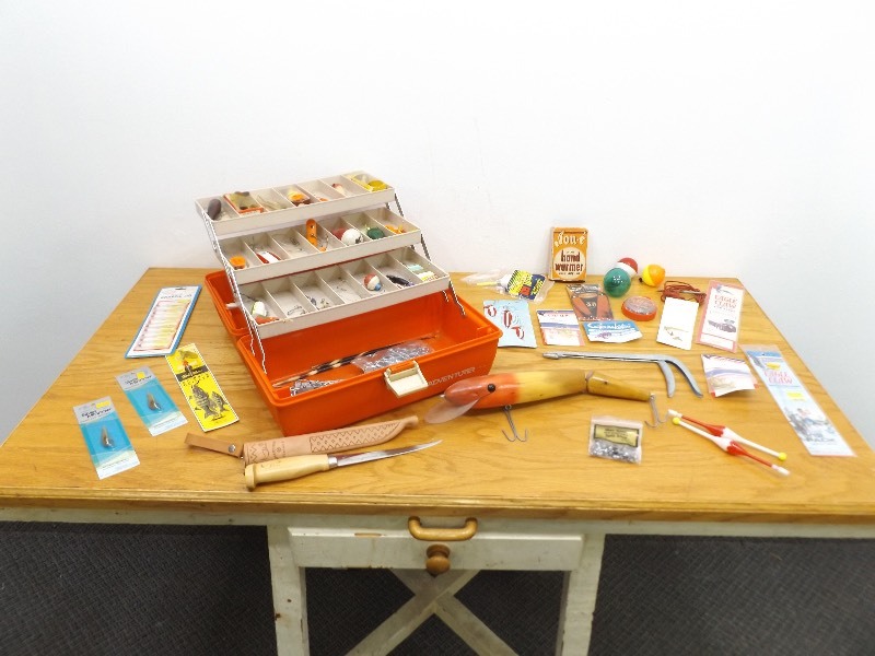 lot 47 image: Tackle Box Filled with Fishing Lures, and Fishing Accessories