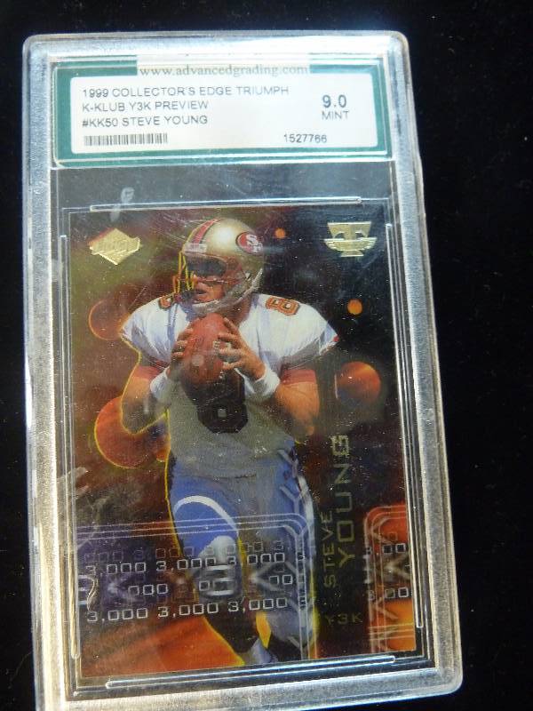 lot 102 image: 1999 Collectors Edge Triumph Steve Young Preview Card