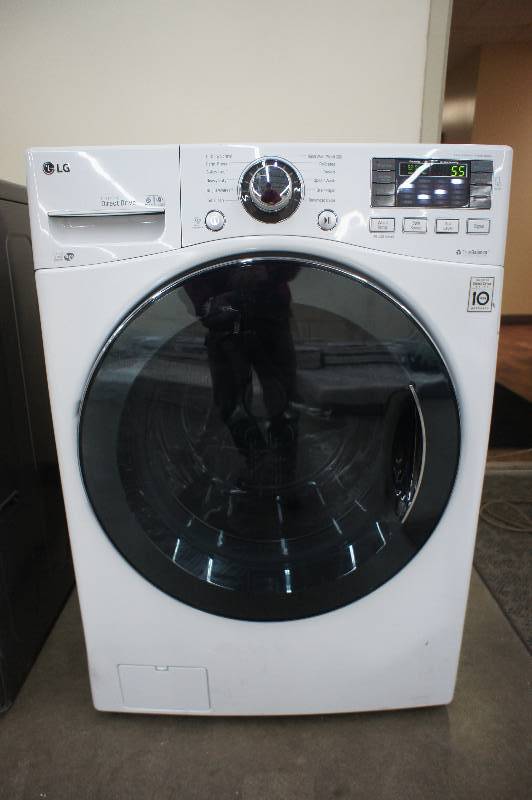 lot 3 image: New- LG Model # (WM3575CW)- 4.5 Cu. Ft. 10-Cycle High-Efficiency Front-Loading Washer - White TestedWorks