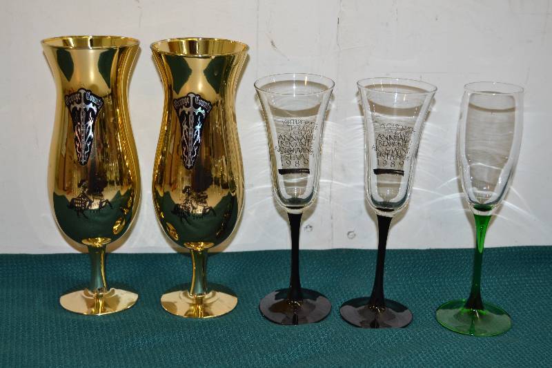 lot 272 image: Orange County Chopper Glass, Fremont Wine Glasses