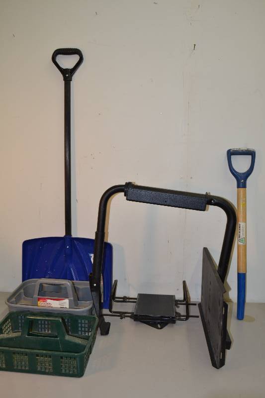 lot 345 image: TV Wall Mount, Carry Caddys, Shovel