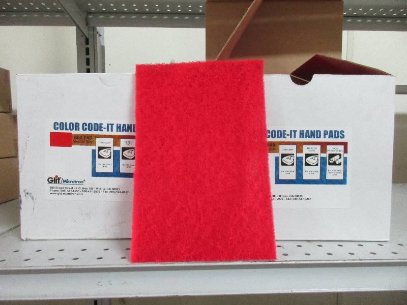 2 cases red scrub pads