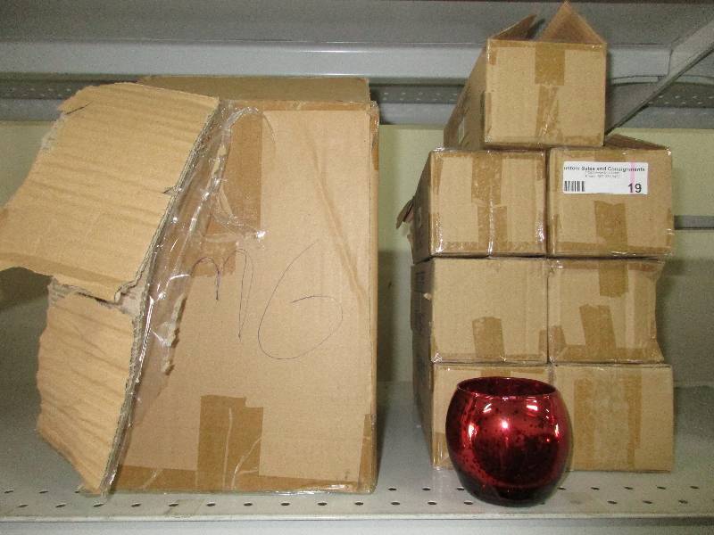 39 red tea light holders