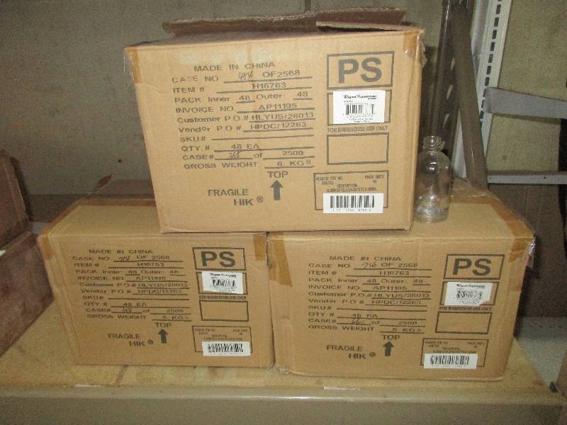 3 cases of 4.39 glass bottles 85ml