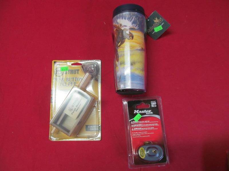 lot 82 image: tumbler, triggerlocks.turkey call