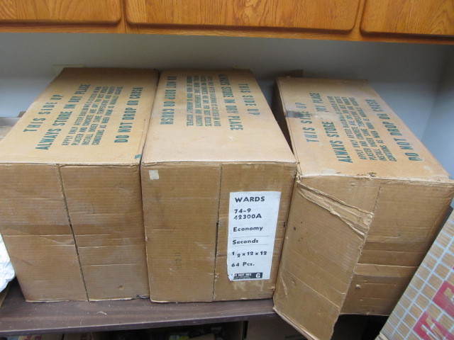 lot 29 image: 3 Cases of Vintage Wards Ceiling Panels