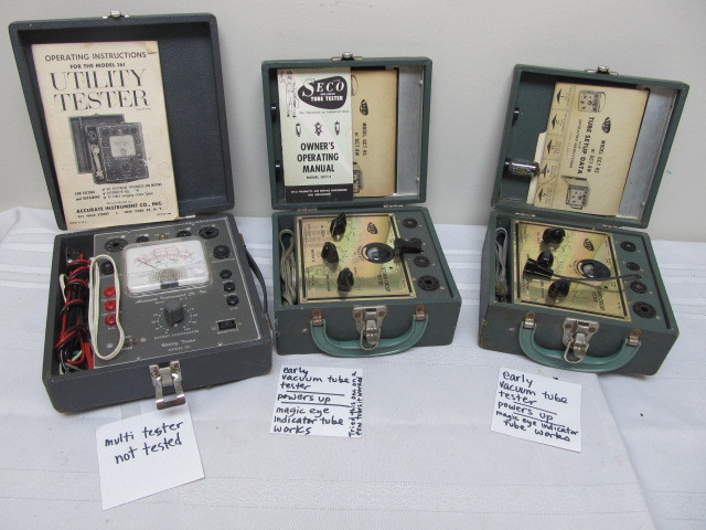 lot 49 image: 3 Vintage Tube Testers
