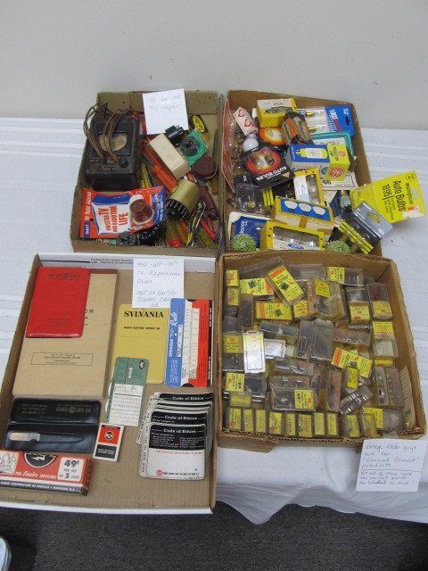 lot 63 image: HUGE Lot of Vintage RadioTV Repairman Parts & Misc.