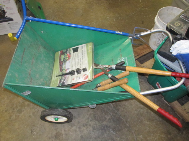 lot 75 image: Lot of Good Lawn & Garden Items wUtility Cart