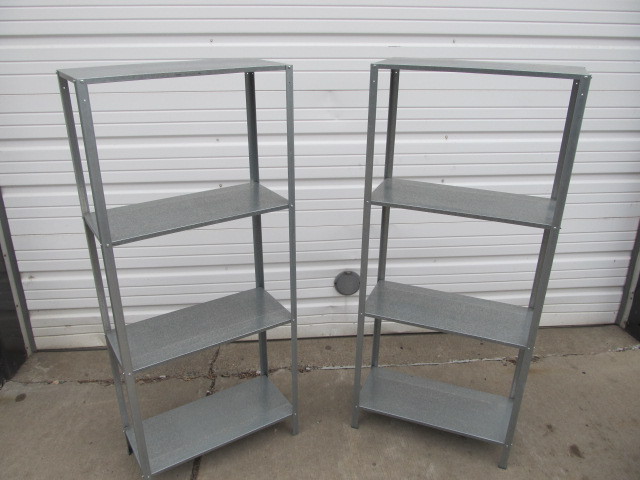 lot 86 image: Pair of Metal Storage Shelves