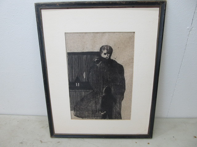 lot 95 image: Signed & Dated 1968 Woodblock Print
