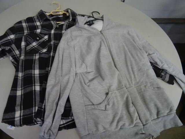 Xl flanel shirt and zip up sweart s...