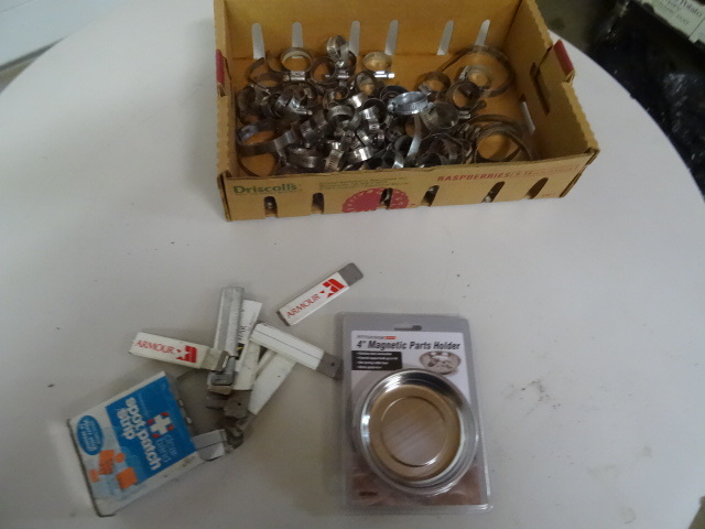 Box cutters. Hose clamps. Magnetic ...
