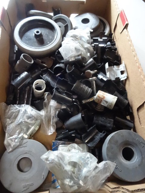 Box full of misc metro rack parts...