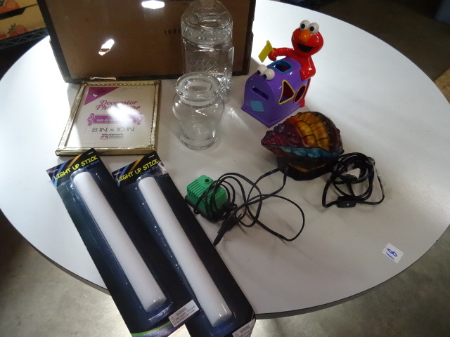 Night light. Canisters. Elmo mail b...