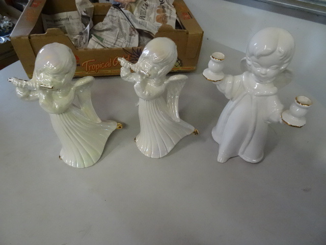 Large ceramic angels