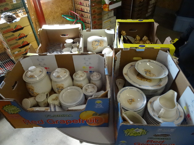 Large qty of bear theme dishware. P...