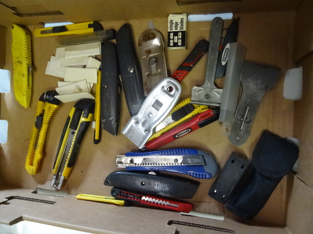 Misc utility knives. Scrapers...