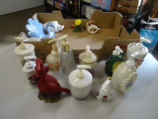 Box full of soaplotion dispensers...