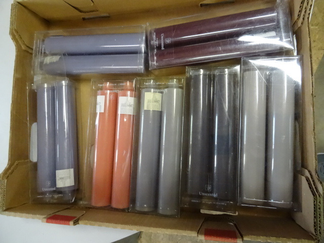 9 unscented candles...