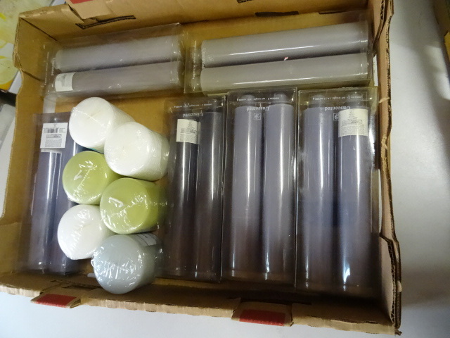 9 unscented candles...