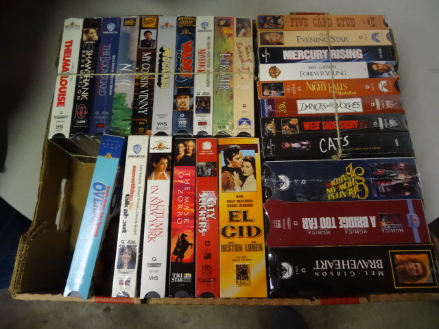 Large variety of VHS tapes. A lot of them are new. Please see pics for titles