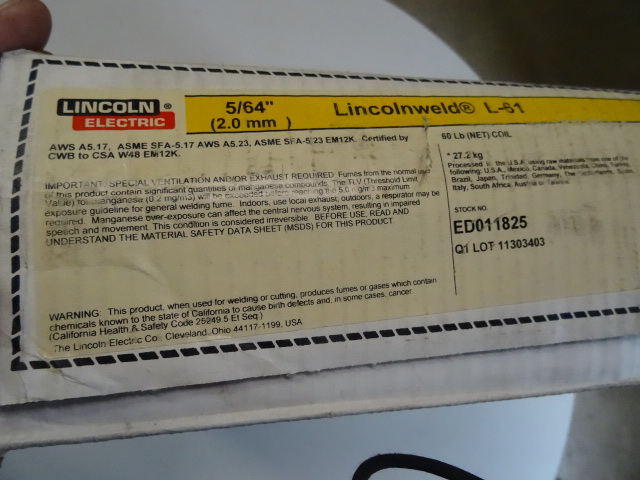 Lincolnweld wire feed welder wire. ...