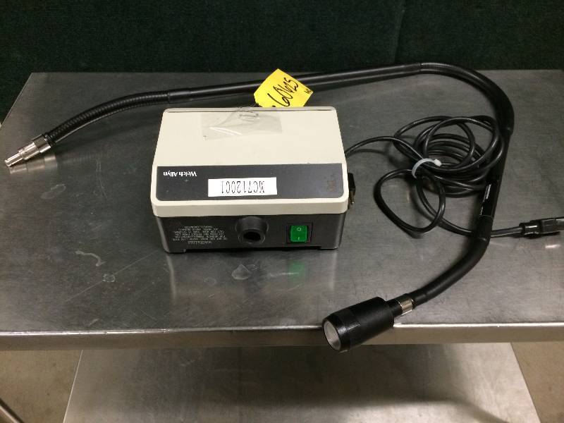 lot 7 image: WOW RETAIL USED $600 Wall Mount WELCH ALLYN PORTABLE EXAM PROCEDURE OBGYN LIGHT 48830 & FOCUSABLE ADJUSTIBLE FIBEROPTIC LAMP LITE PIPE - EXCELLENT CONDITION