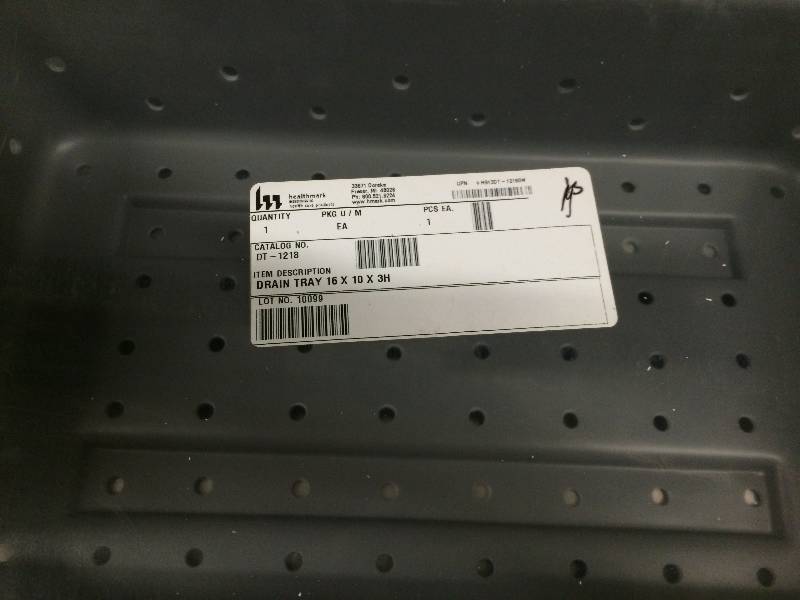lot 25 image: New In Package Healthmark Industries DT-1218 Medical Instrument Sterilization DRAIN TRAY 16 X 10 X 3H