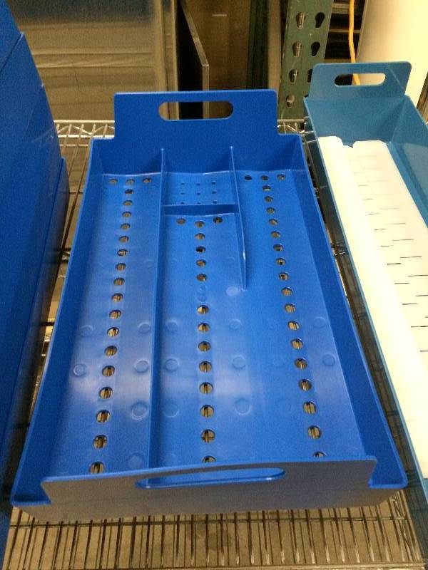 lot 39 image: LOT OF BLUE Johnson & JohnsonAdvanced Sterilization Products Tray System Liners Cidex Solution Soak Perforated Liners - These retail for $50 Each - MOST IN EXCELLENT CONDITION