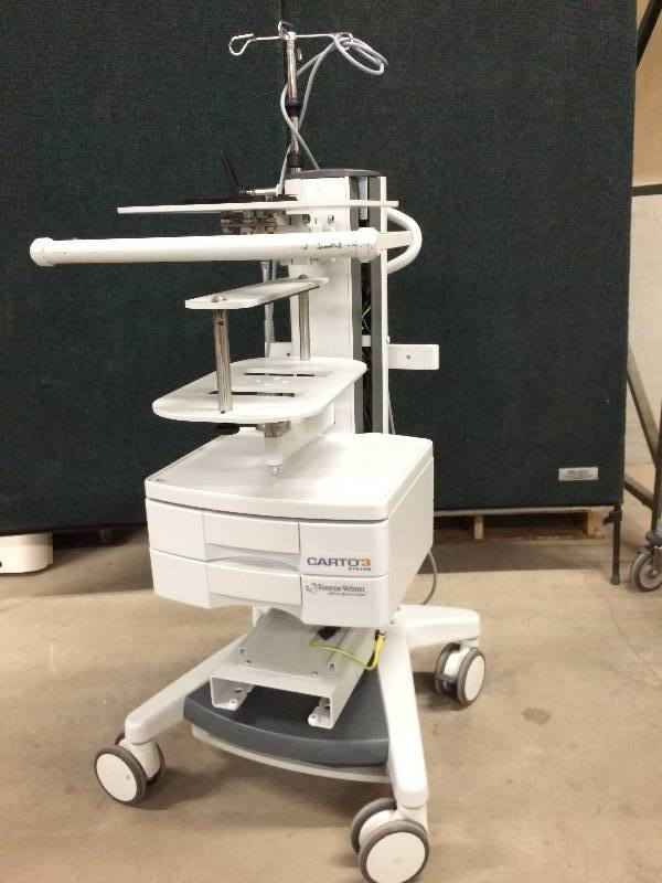 lot 49 image: Wow Retails Used $1500 Biosense Webster Carto-3 115V Media Medical System Cart - Lots Of Uses For This Like New Heavy Duty Mobile Computer Cart