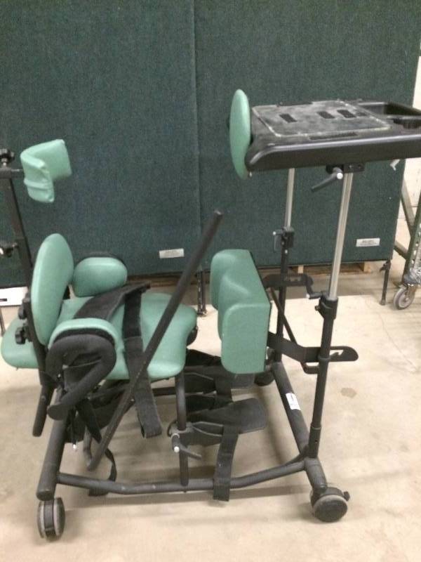 lot 55 image: Retails USed $2000 - $3000 Mobility Equipment Easystand Standing Frames are a Supportive Sit-to-Stand Patient Stander wTool Kit - Super Condition - Minor Wear To Fabric & Needs a little dust off