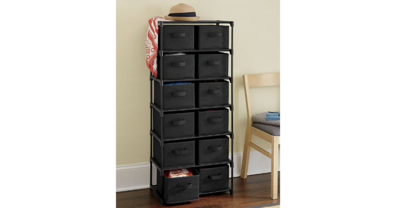 12-Drawer Organizer Black open box ...