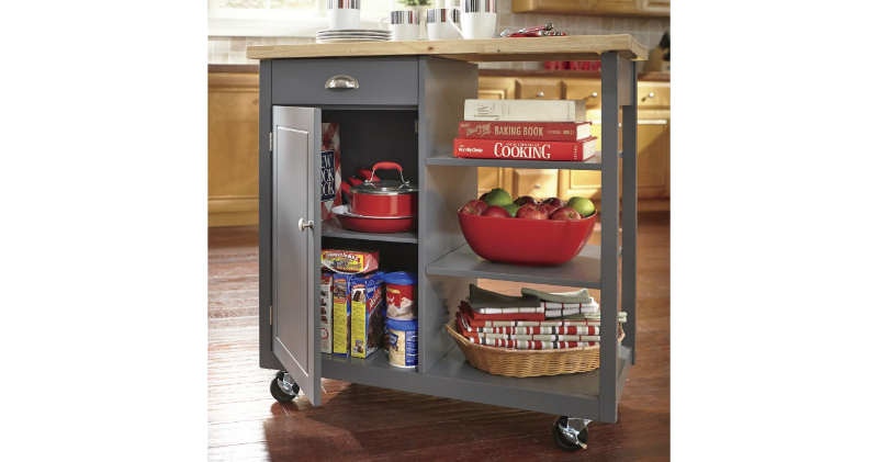 Kitchen Cart Graphite open box Reta...