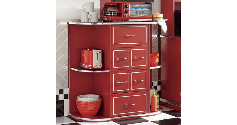 Red 50s Retro Cabinet open box Ret...