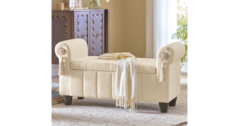 Tassels Storage Bench open box Reta...